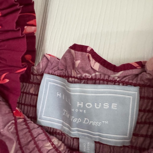 Ellie hill house nap dress burgundy botanical poplin - Picture 3 of 4